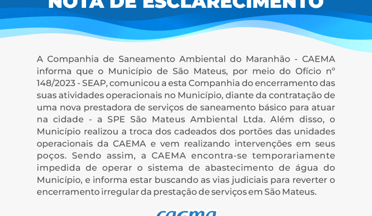 SÃO METEUS - NOTA DE ESCLACIMENTO