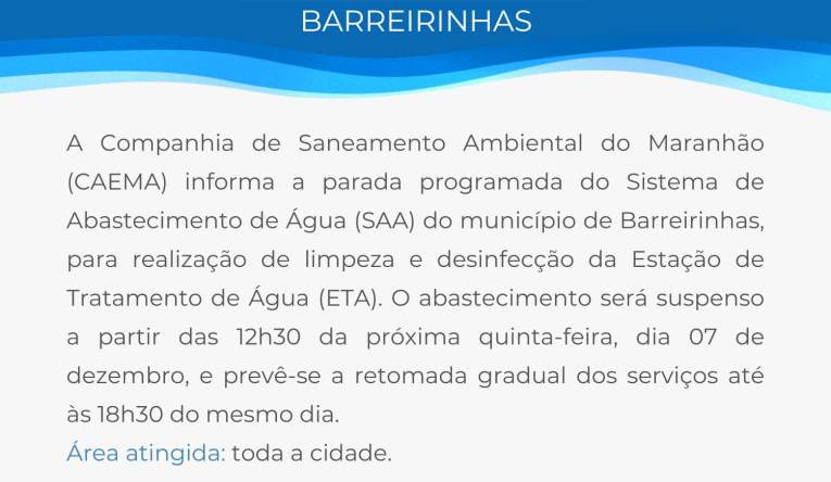 BARREIRINHAS - 30.11