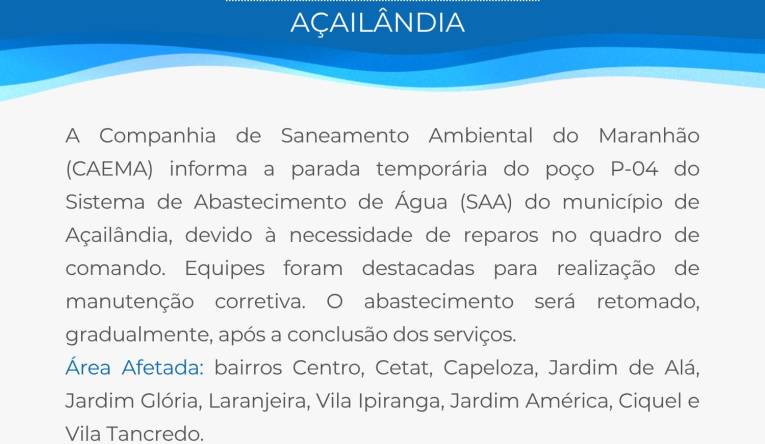 AÇAILÂNDIA - 30.05